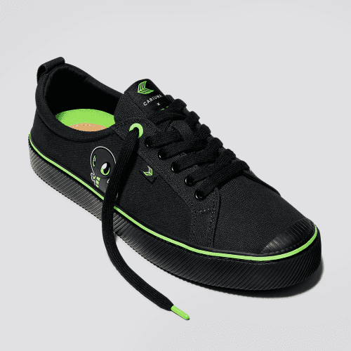 oca low razer all black canvas sneaker.fb feed