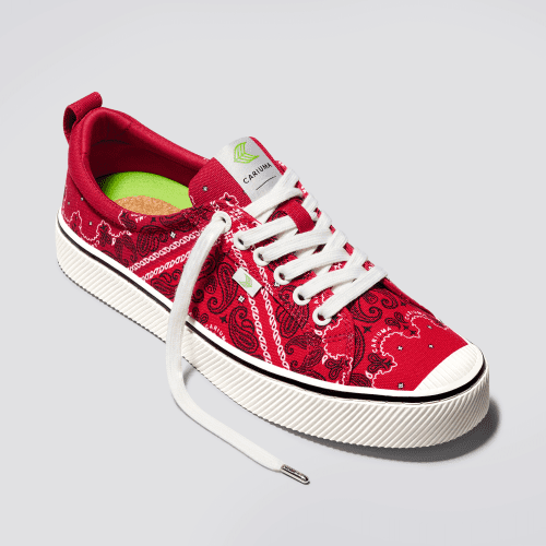 oca low red bandana canvas sneaker.fb feed