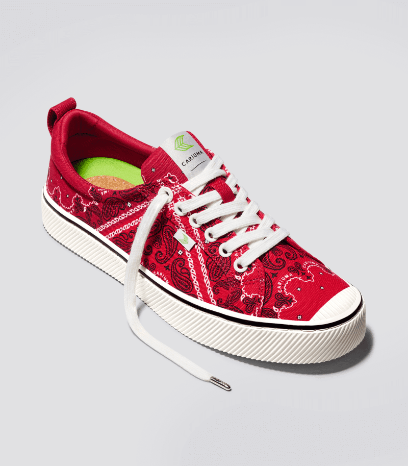 oca low red bandana canvas sneaker.fb feed