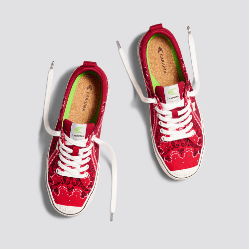 oca low red bandana canvas sneaker.feature 3