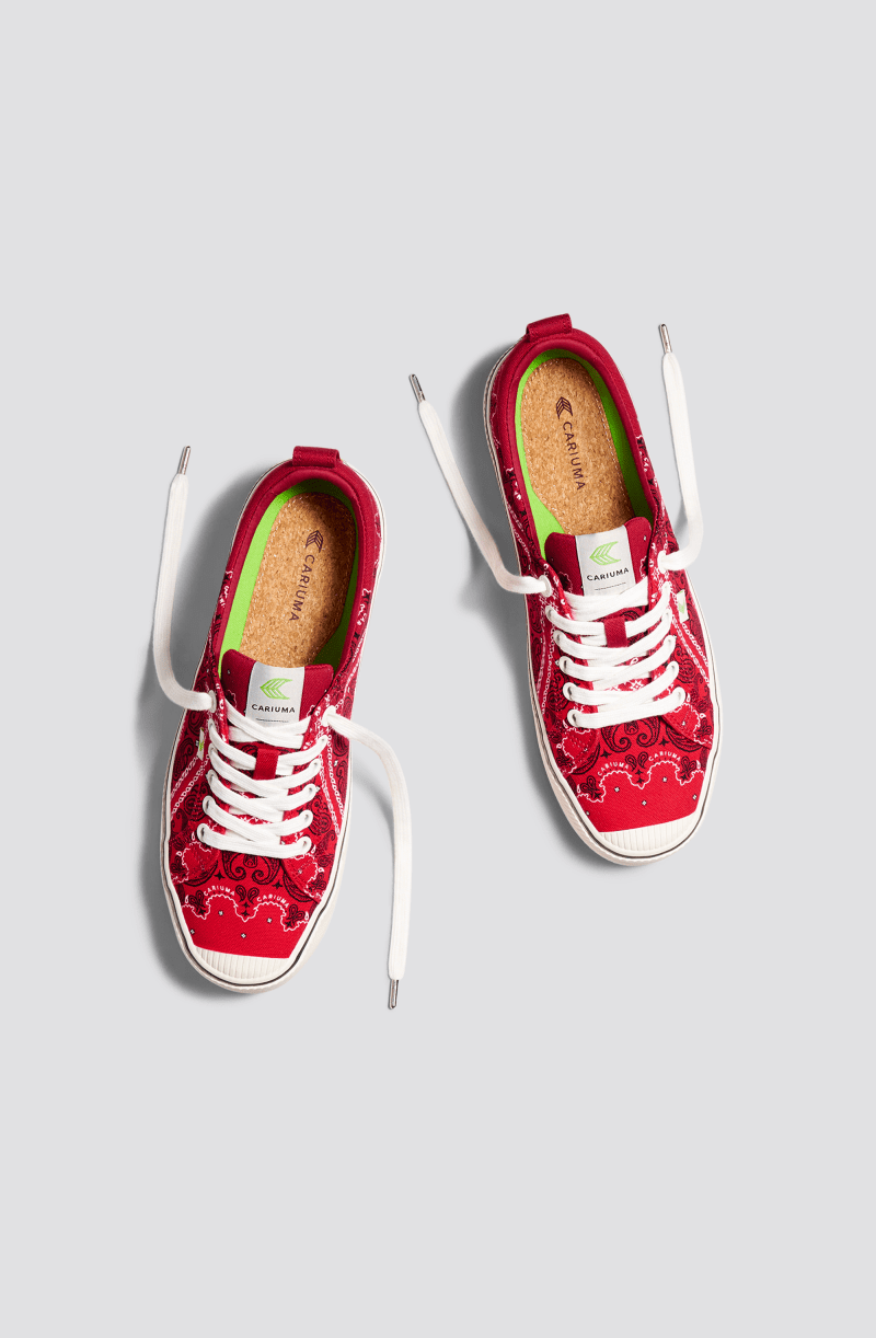 oca low red bandana canvas sneaker.feature 3