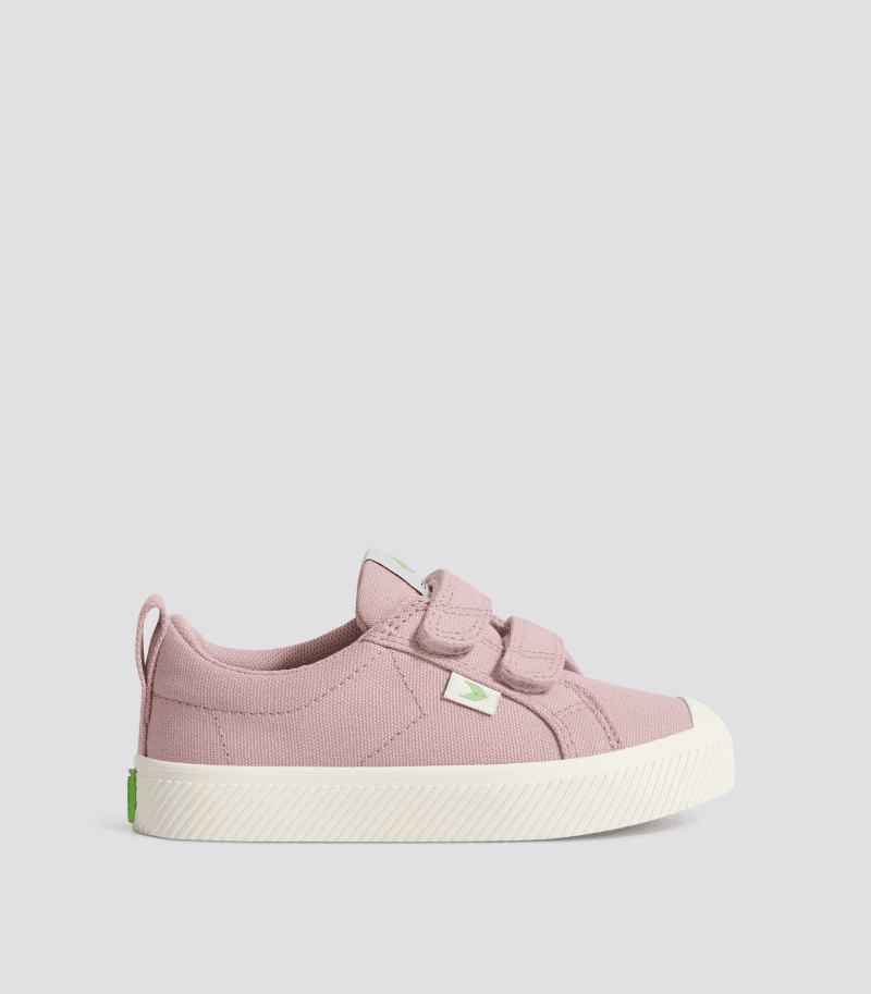 oca low rose canvas sneaker kids.side view