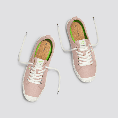 oca low rose red canvas sneaker.feature 3