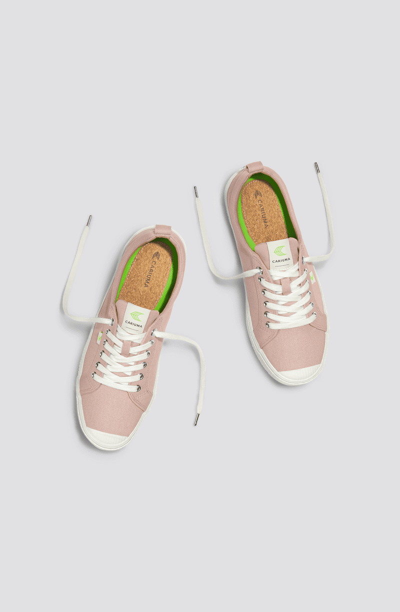 oca low rose red canvas sneaker.feature 3