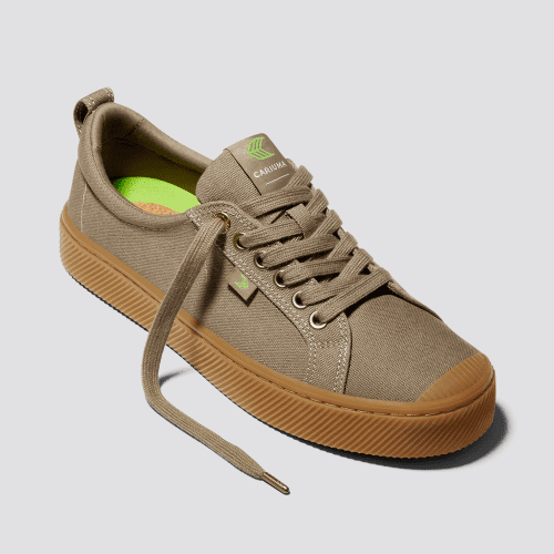 oca low sand gum canvas sneaker.fb feed