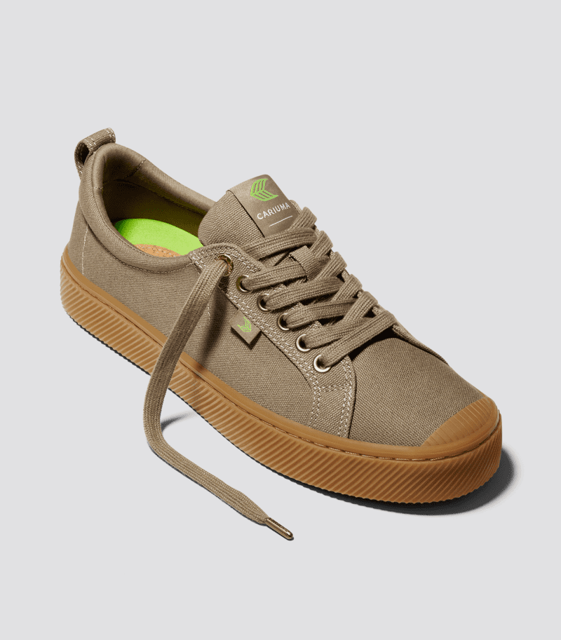 oca low sand gum canvas sneaker.fb feed