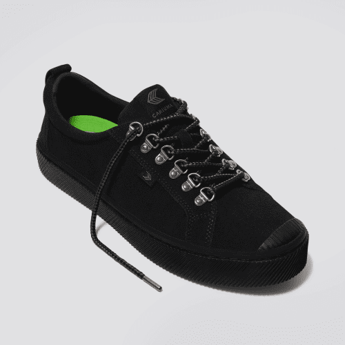 oca low speed hooks all black suede sneaker.fb feed