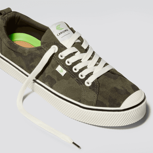 oca low stripe camouflage military suede.feature 1