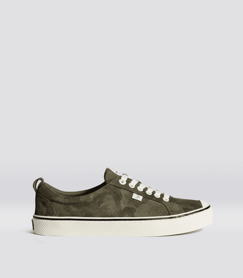 oca low stripe camouflage military suede.side view