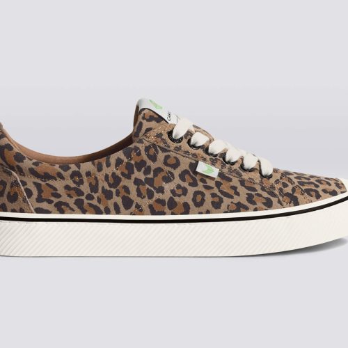 oca low stripe leopard print suede sneaker.slideshow1