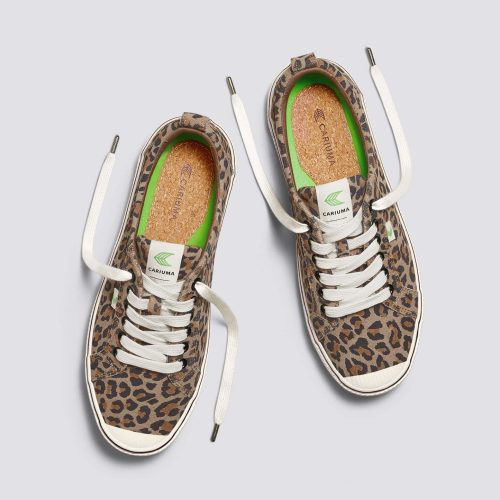 oca low stripe leopard print suede sneaker.slideshow5