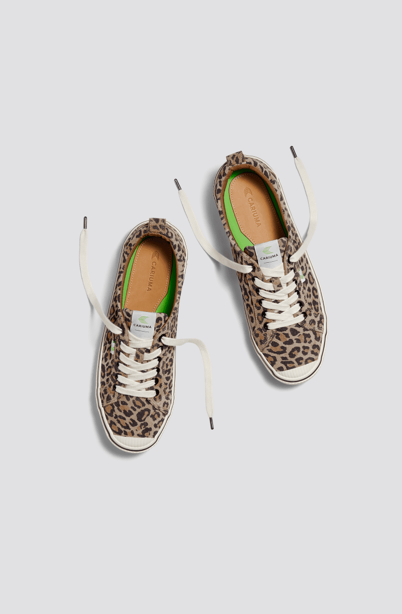 oca low stripe leopard print suede.feature 3