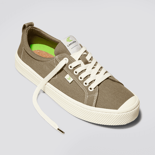 oca low washed burn sand nude contrast thread canvas sneaker.fb feed