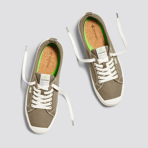 oca low washed burn sand nude contrast thread canvas sneaker.feature 3