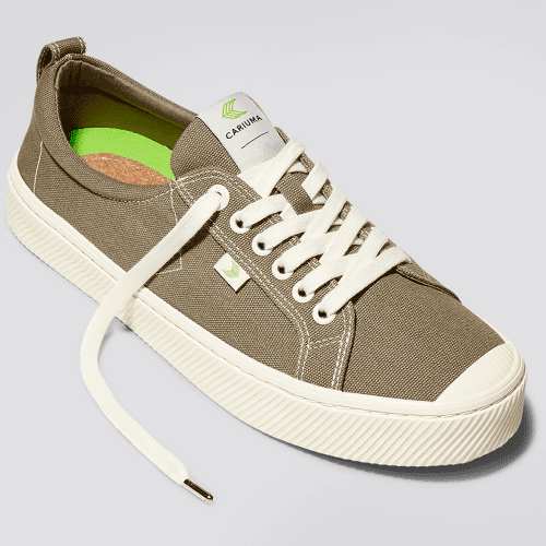 oca low washed burn sand nude contrast thread canvas sneaker.slideshow3