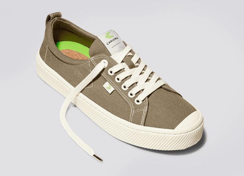 oca low washed burn sand nude contrast thread canvas sneaker.slideshow3