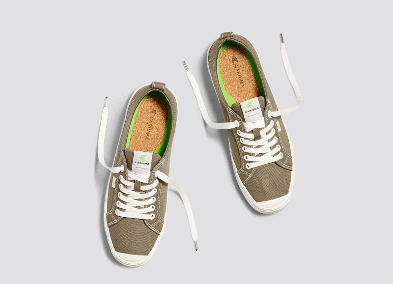 oca low washed burn sand nude contrast thread canvas sneaker.slideshow5