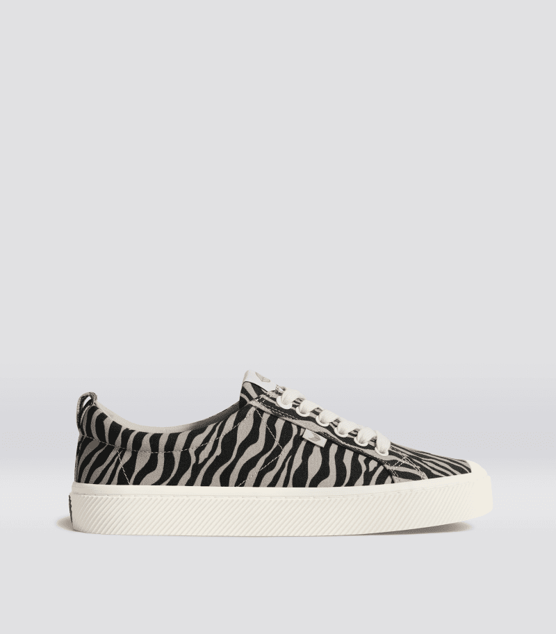 oca low zebra print canvas sneaker.side view fd5efbbd 7bb9 4071 a626 cc12743f374e