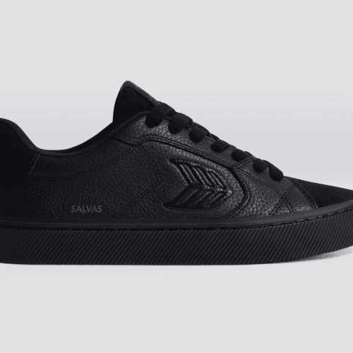 salvas all black premium leather sneaker.slideshow1 e897c302 0514 41b0 b56e 560ebee88030