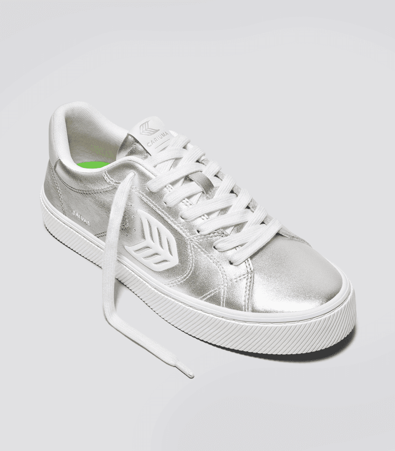 salvas metallic silver leather sneaker.hover a93c146d d775 4a8a 8512 b46b3ed8d451