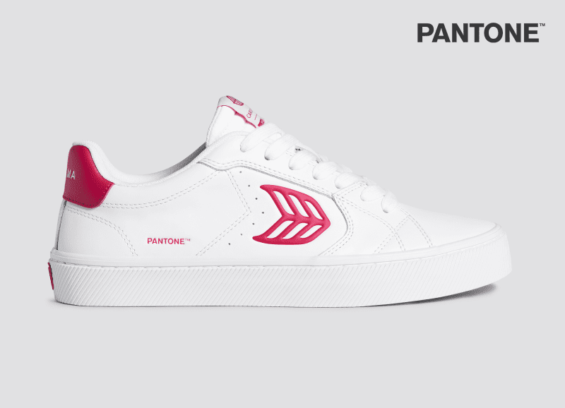 salvas pantone viva magenta white leather sneaker.slideshow1 c8fe03e6 7f27 4139 ba0d f2119a437da2