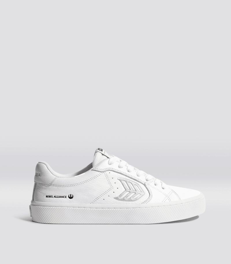 salvas star wars white premium leather sneaker.side view