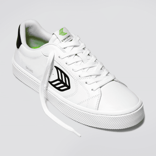 salvas white leather black logo sneaker.fb feed 64b2ab13 2bbc 45da aadb 5cb7c76ace5b