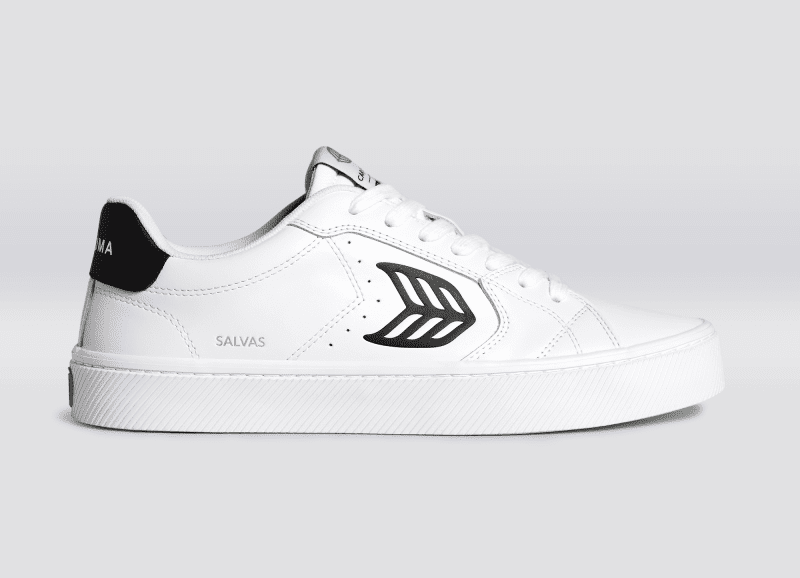 salvas white leather black logo sneaker.slideshow1 676dcc36 cba8 44a2 9bf7 837e081544ef