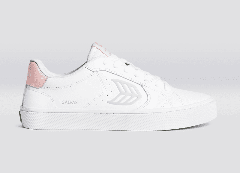 salvas white leather ice rose sneaker.slideshow1