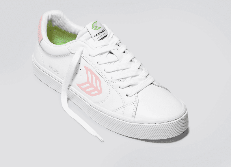 salvas white leather rose logo sneaker.slideshow3