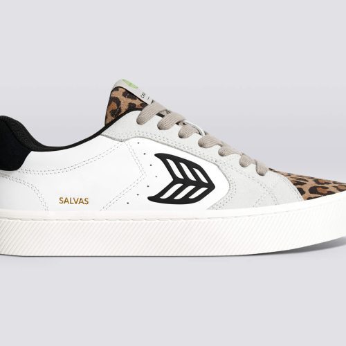 salvas white leather suede leopard print black sneaker.slideshow1 76204fa3 f6b4 435b b453 0374c865dfae