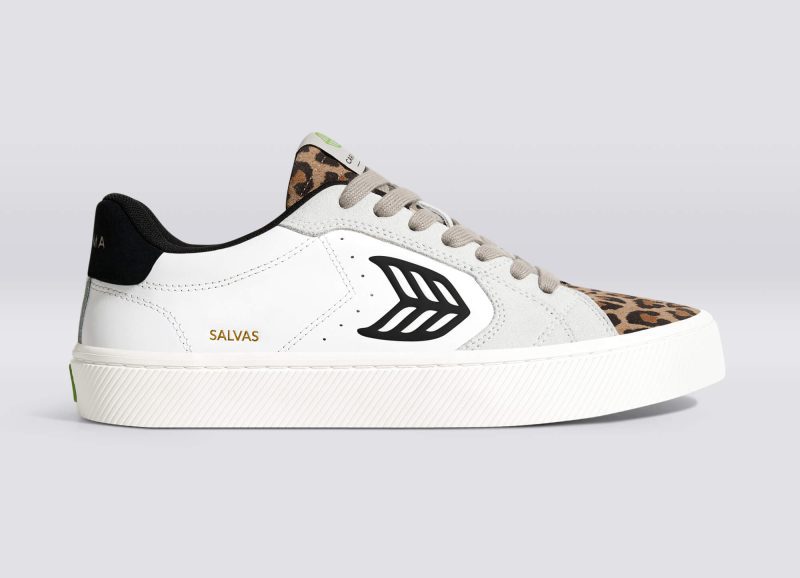 salvas white leather suede leopard print black sneaker.slideshow1 76204fa3 f6b4 435b b453 0374c865dfae