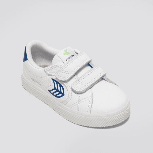 salvas white premium leather blue sneaker kids.fb feed