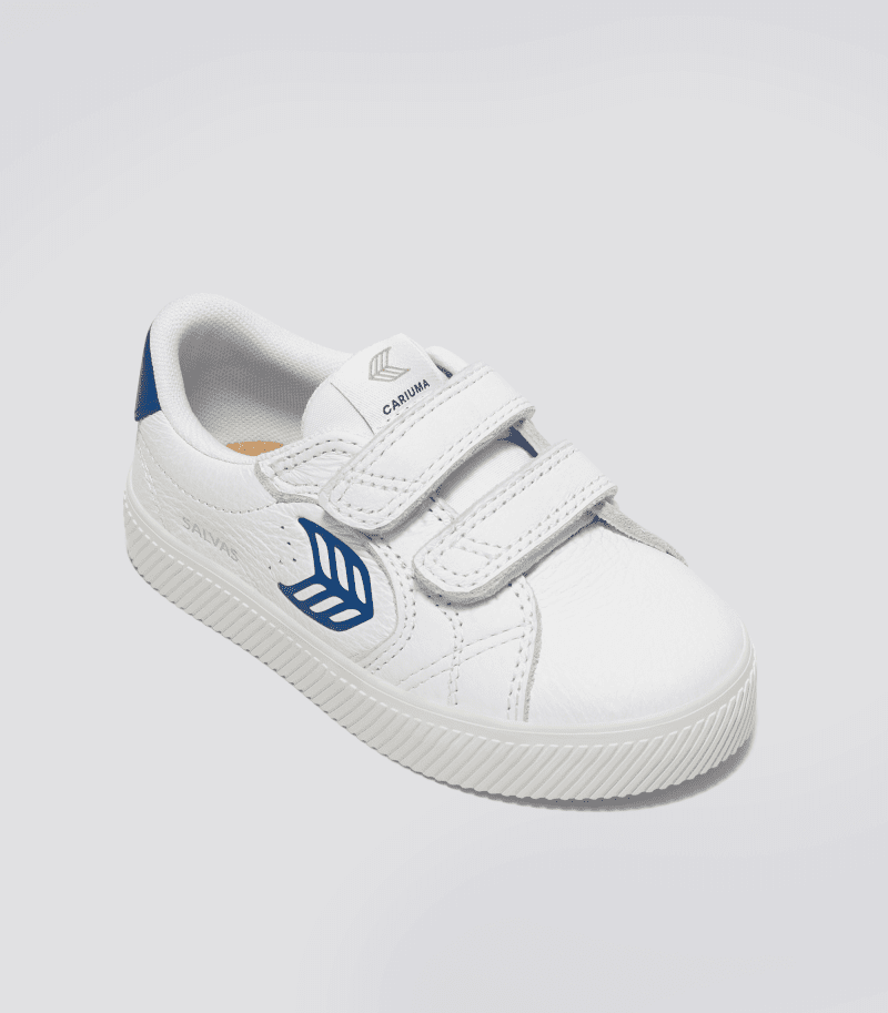 salvas white premium leather blue sneaker kids.fb feed