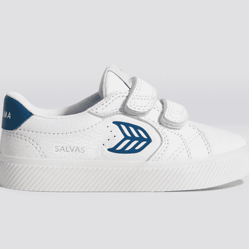 salvas white premium leather blue sneaker kids.slideshow1