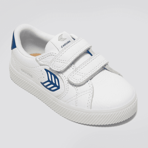 salvas white premium leather blue sneaker kids.slideshow2