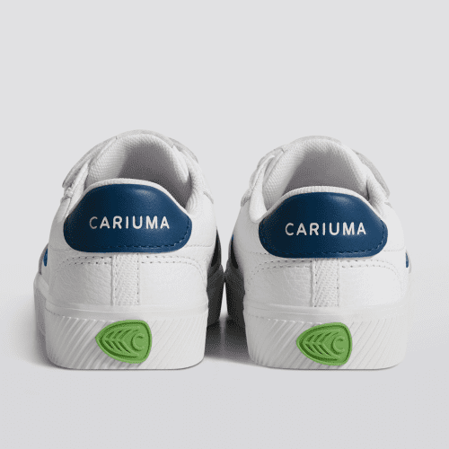 salvas white premium leather blue sneaker kids.slideshow4