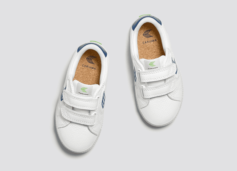 salvas white premium leather blue sneaker kids.slideshow5