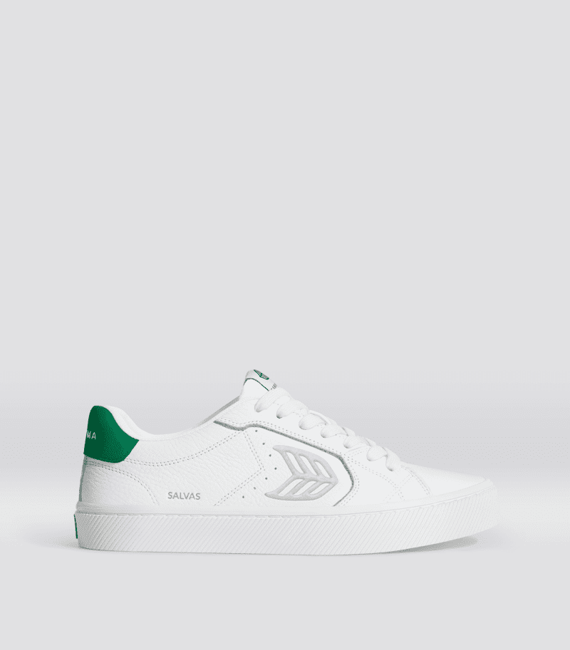 salvas white premium leather green and ice.side view