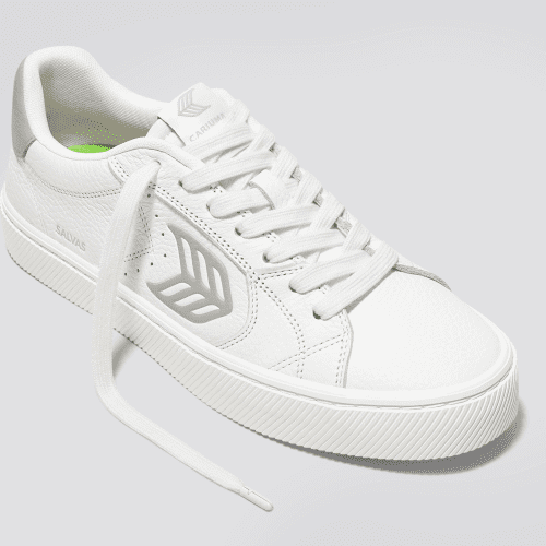 salvas white premium leather grey sneaker.slideshow2