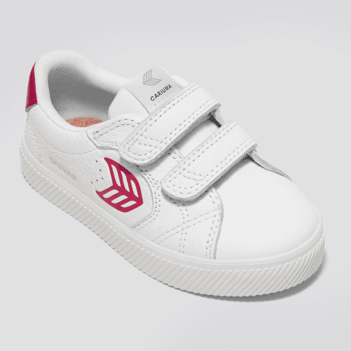 salvas white premium leather pink sneaker kids.slideshow2