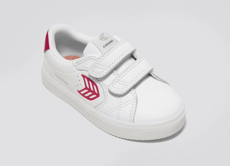 salvas white premium leather pink sneaker kids.slideshow2