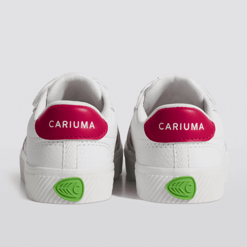 salvas white premium leather pink sneaker kids.slideshow4