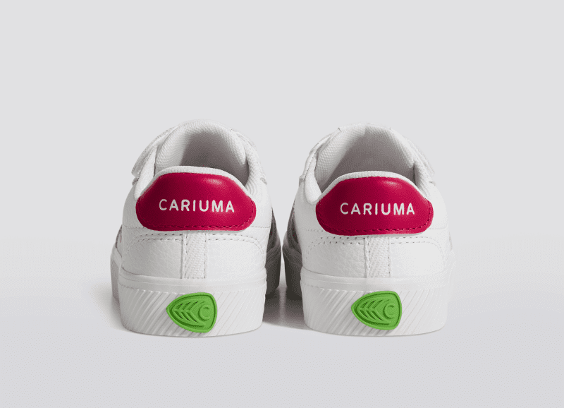 salvas white premium leather pink sneaker kids.slideshow4