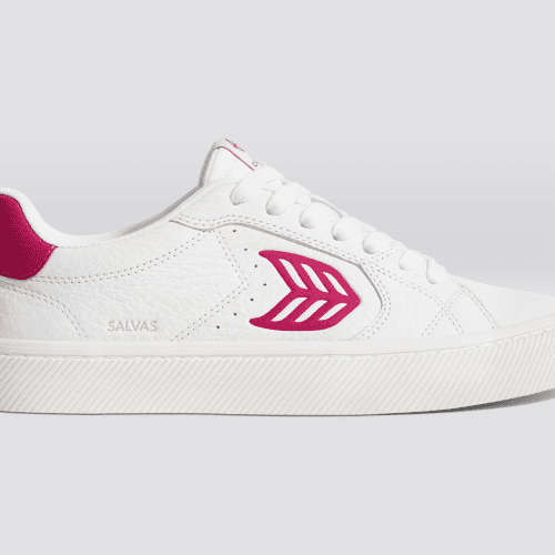 salvas white premium leather pink sneaker.slideshow1