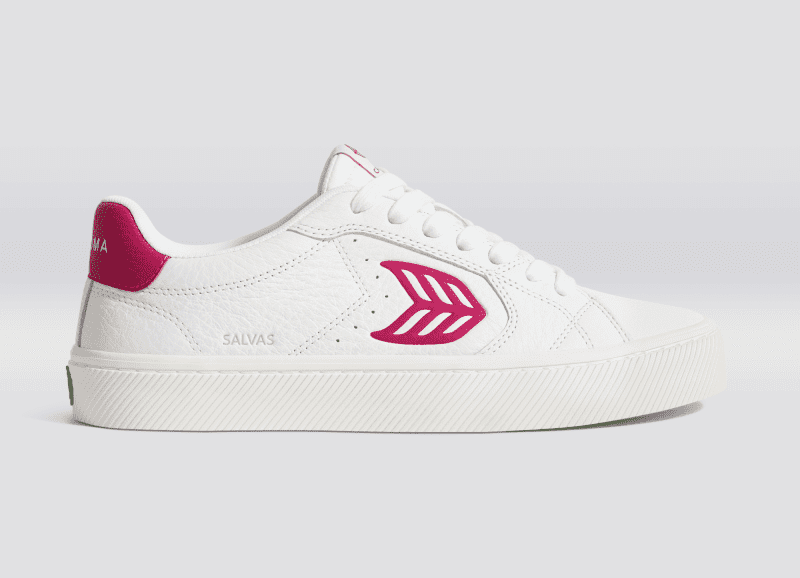 salvas white premium leather pink sneaker.slideshow1