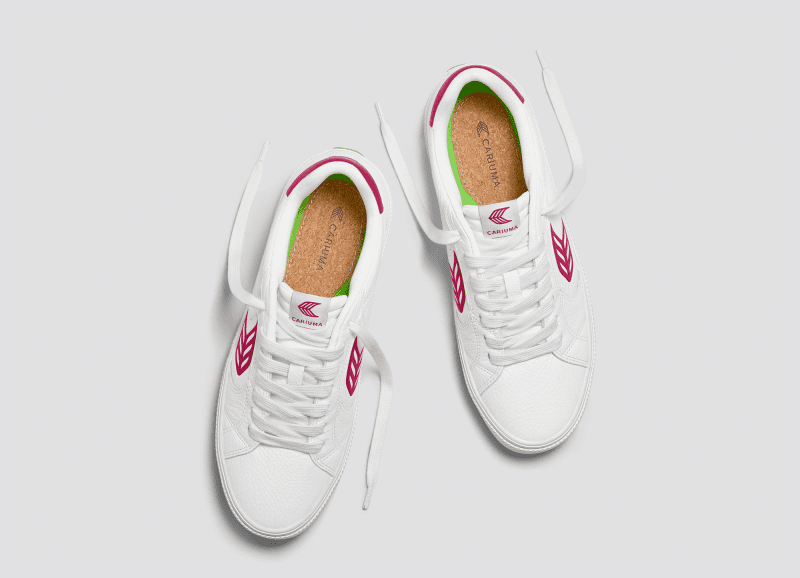 salvas white premium leather pink sneaker.slideshow5