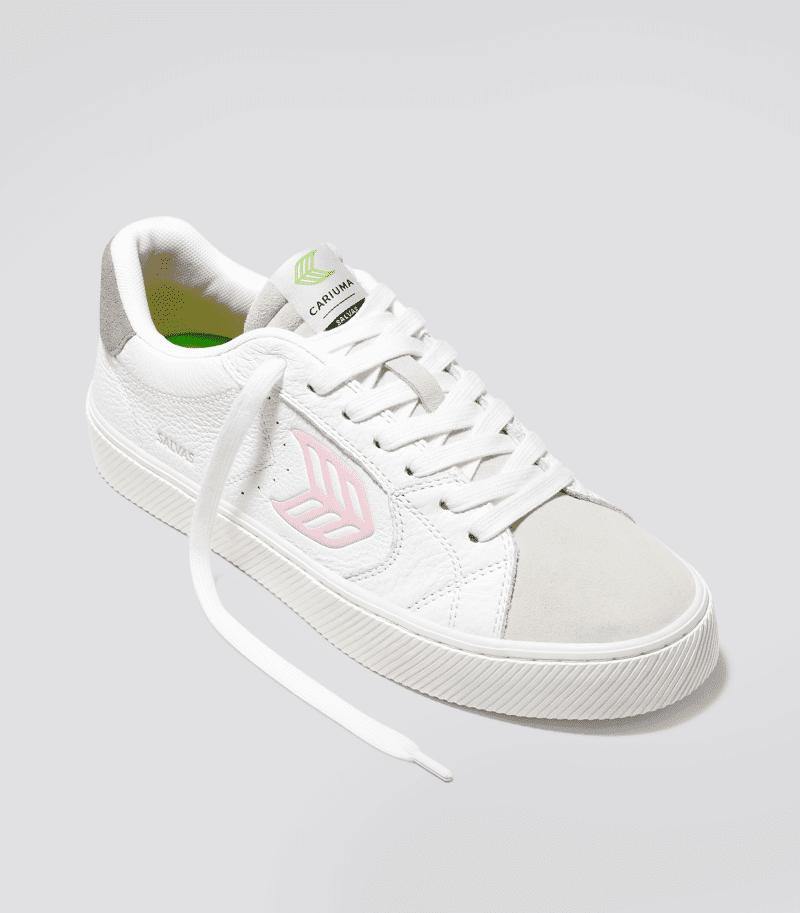 salvas white premium leather rose sneaker.fb feed