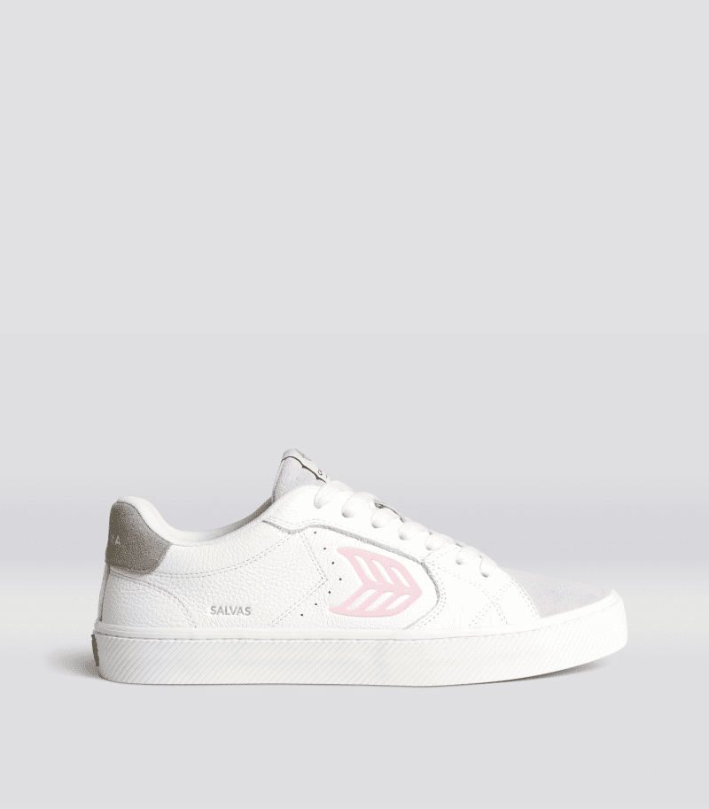 salvas white premium leather rose sneaker.side view e5e8f873 2458 4519 8abb 05fa1c53f122