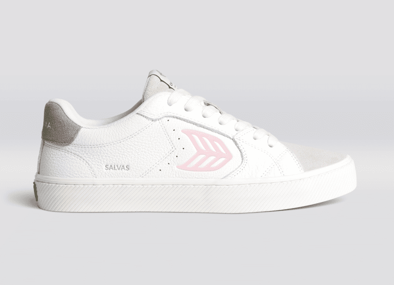 salvas white premium leather rose sneaker.slideshow1